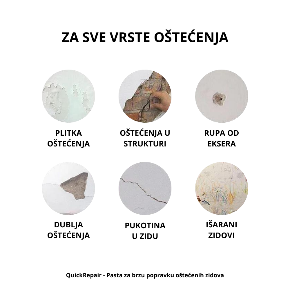 QuickRepair - Pasta za brzu popravku ošte?enih zidova