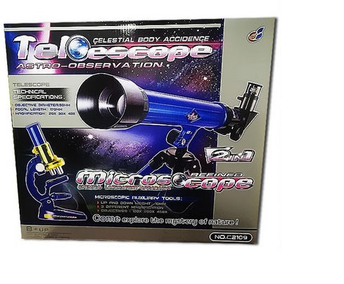 2u1 set za male istazivace teleskop i mikroskop