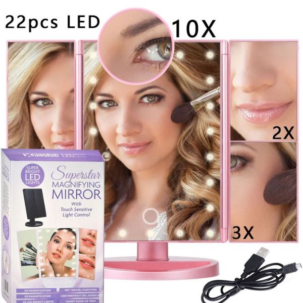 LED ogledalo – Superstar Magnifying Mirror