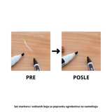 Set markera i voštanih boja za popravku ogrebotina na nameštaju