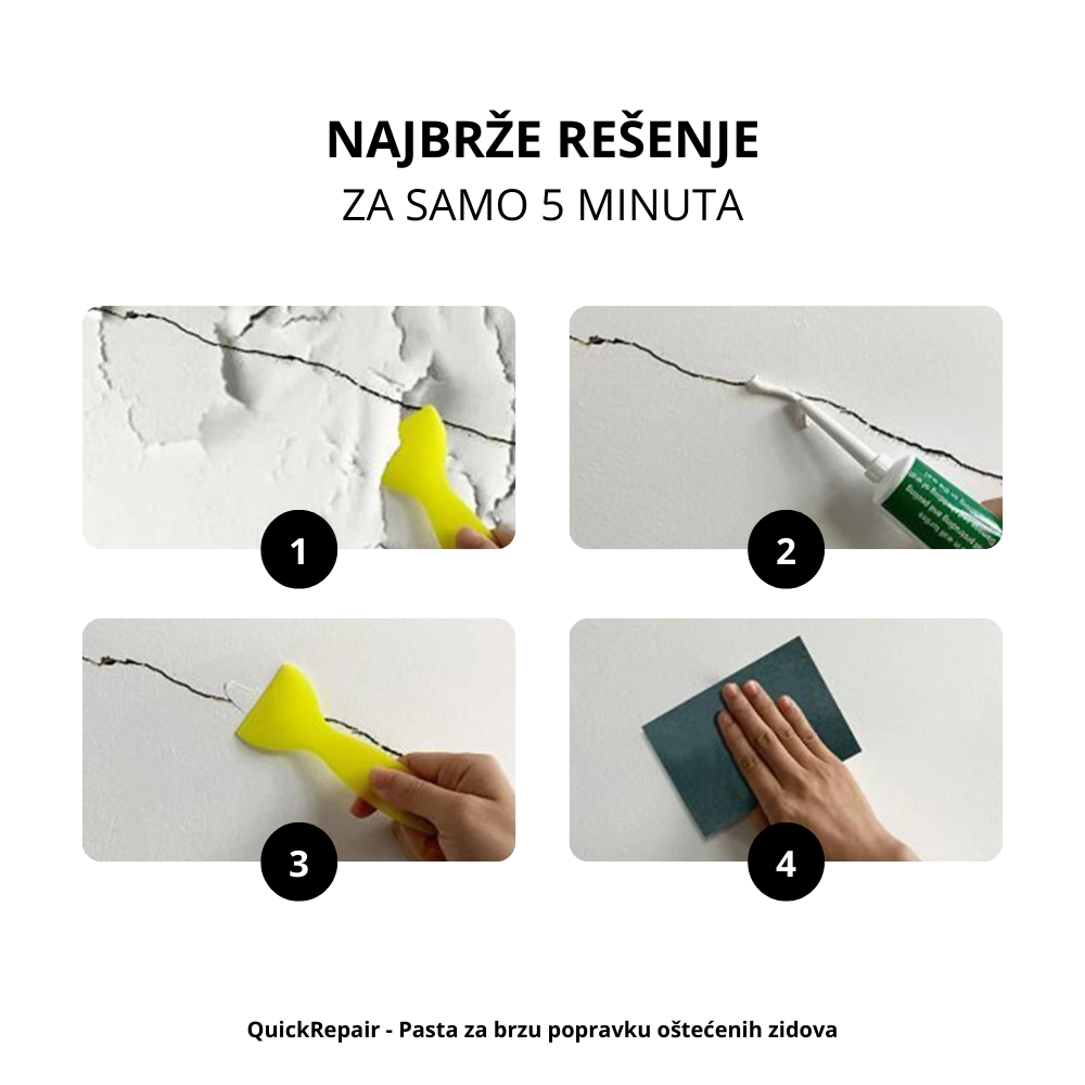 QuickRepair - Pasta za brzu popravku ošte?enih zidova