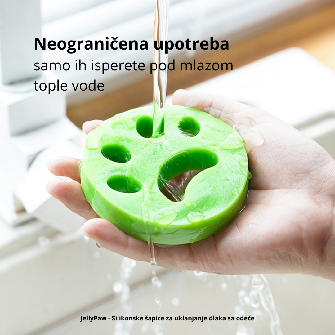 JellyPaw - Silikonske šapice za uklanjanje dlaka sa ode?e i nameštaja (2 komada)