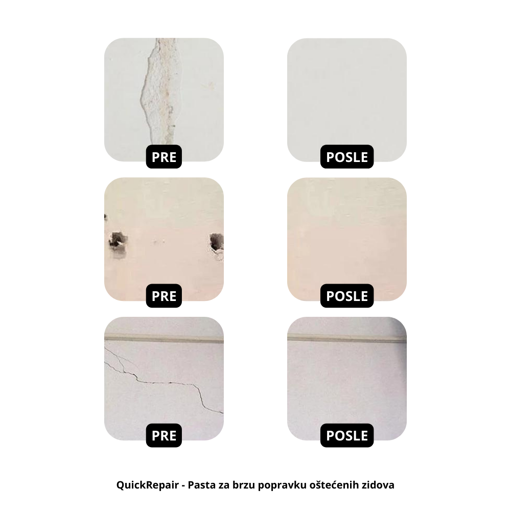 QuickRepair - Pasta za brzu popravku ošte?enih zidova