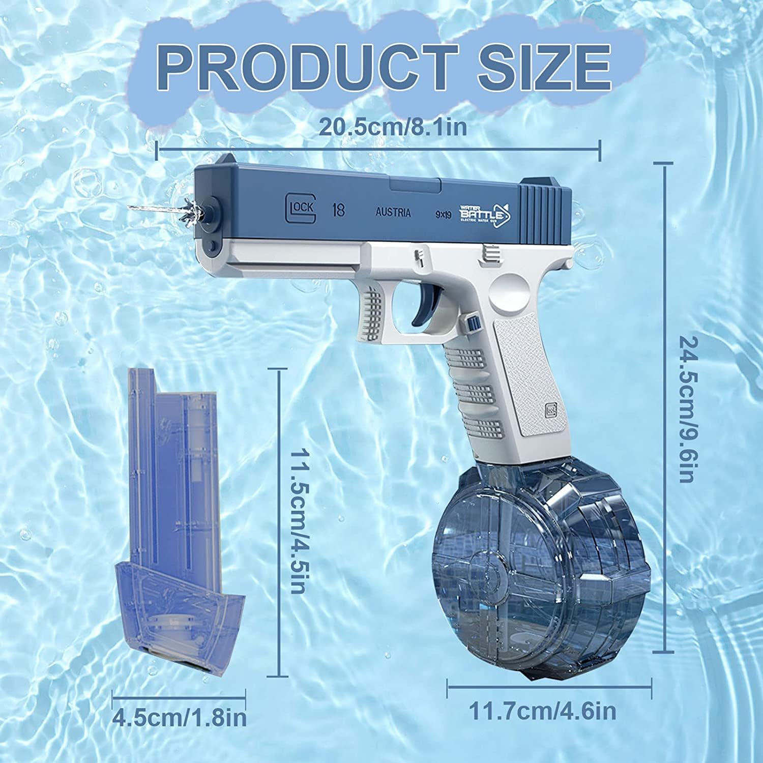 Glock Elektri?ni Vodeni Pištolj - Automatski Pištolj za Letnje Osveženje