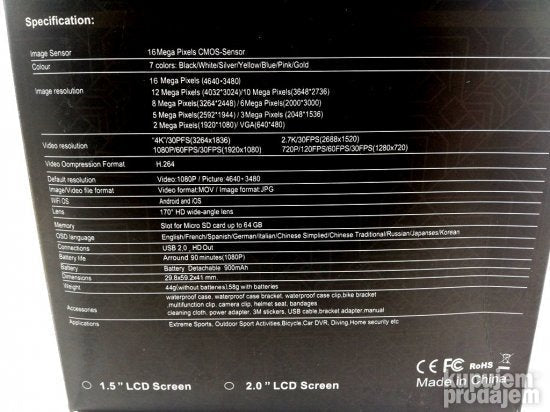 Akciona kamera 4K WIFI Ultra HD