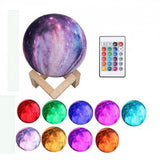 3D Лампа у облику Месеца и Галаксије са Ставком