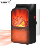 Zidna grejalica-kamin sa podešavanjem temperature preko digitalnog termostata.