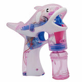 Na slici se vidi igračka delfin sa funkcijom izbacivanja balončića.