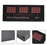 LED zidni sat sa kalendarom i prikazom temperature.