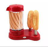 Aparat za pripremu hot doga sa providnom posudom za paru.