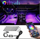 Set od četiri RGB LED trake namenjene ambijentalnom osvetljenju unutrašnjosti automobila.