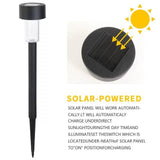 Crna solarna svetiljka sa prekidačem ON/OFF.