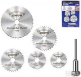 Set kružnih testera sa nosačem za bušilicu.