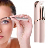 Uređaj za uklanjanje dlačica u predelu obrva, dostupan u rose-gold i srebrnoj boji.