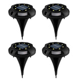 Solarne disk lampe za dvoriste i bastu sa 8 led dioda i bocnim osvetljenjem