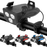 Lampa za bicikl sa 3 led diode, sirena i drža? za mobilni