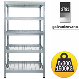 Metalna ži?ana polica 180x90x45cm 5x300kg