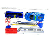 Set vozila  voz, auto i autobus