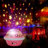 Noćna lampa sa LED osvetljenjem i motivom zvezdanog neba.