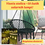 Viseća ljuljaška izrađena od pamuka i metala.