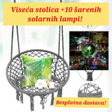 Pletena viseća stolica namenjena za sedenje.