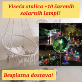 Prikaz viseće ljuljaške sa pamučnim pletivom.