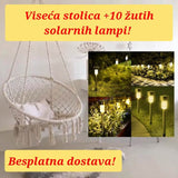 Pletena stolica za sedenje koja se kači kao ljuljaška.