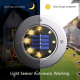 Disk solarne LED lampe ubodne (4 komada)