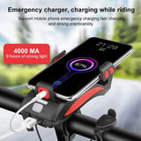 Lampa za bicikl sa 3 led diode, sirena i drža? za mobilni
