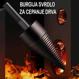 Na slici se vidi svrdlo namenjeno cepanju drva, sa navedenom veličinom 32 mm.