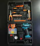 Solvique Makita aku srafilica 128v+busilica+cekic+Dve baterije+Pribor – za lakšu organizaciju