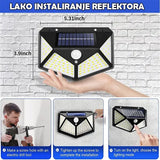 Solarni LED Reflektor sa senzorom pokreta 4 komada