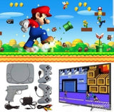 Sega Mega TV konzola prikazana uz dva džojstika i pištolj.