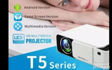 Projektor T5 Smart prikazan kao uređaj za projekciju video-sadržaja.