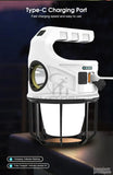 Solarna LED lampa za osvetljavanje tokom kampovanja.