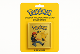 Kolekcionarska Pokémon karta sa zlatnim foil efektom i anime motivom.