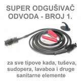 Set sadrži dve sajle za čišćenje odvoda, dužine 65 cm.