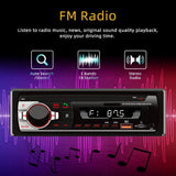 Crni auto radio namenjen je povezivanju sa električnim sistemom vozila.