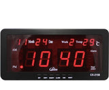 Stoni digitalni sat sa LED prikazom vremena, datuma i temperature.